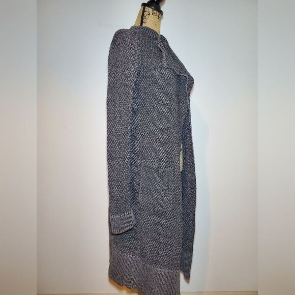 CAbi Lara Longline Duster Cardigan Sweater Gray Size Medium - Picture 6 of 12